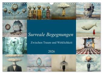 Kalendář/Diář Surreale Begegnungen - Zwischen Traum und Wirklichkeit (Wandkalender 2026 DIN A3 quer), CALVENDO Monatskalender Calvendo