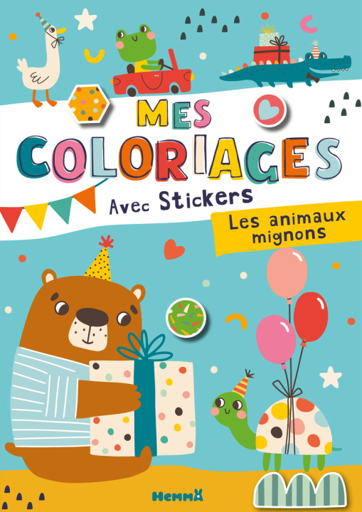 Kniha Mes coloriages avec stickers - Les animaux mignons 
