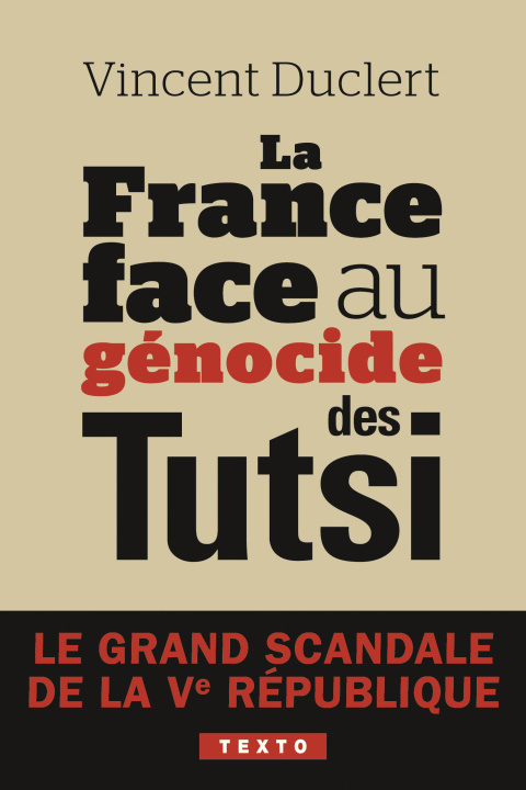 Libro La France face au génocide des Tutsi Duclert