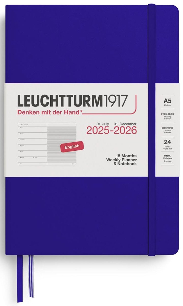 Schrijfwaren Weekly Planner & Notebook 2026 Medium (A5) 18 Months Ink 