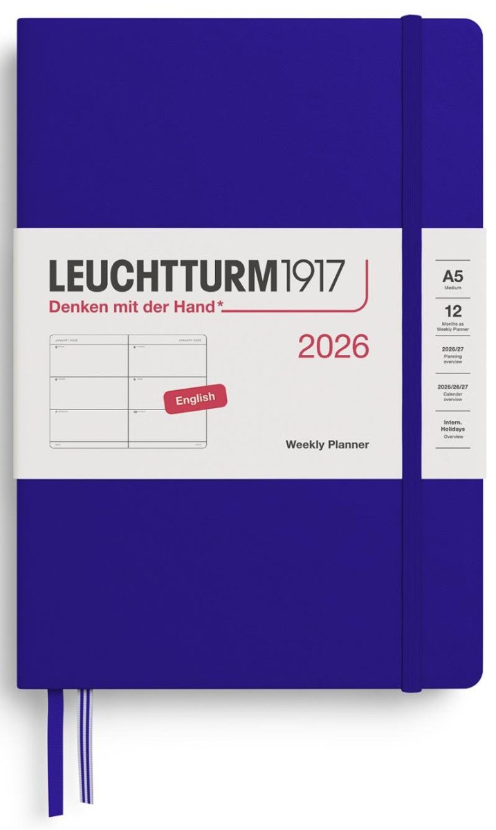 Papírenské zboží Weekly Planner 2026 Medium (A5) Ink 