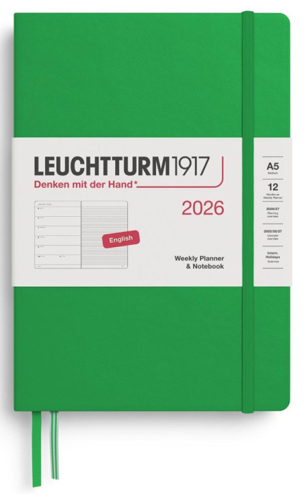 Schrijfwaren Weekly Planner & Notebook 2026 Medium (A5) Spring Leaf 