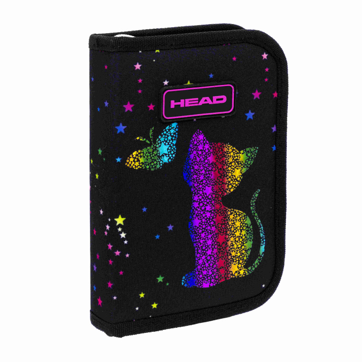 Kniha Piórnik pojedynczy dwuklapkowy bez wyposażenia Head Golden Effect Rainbow Kitty AC1 