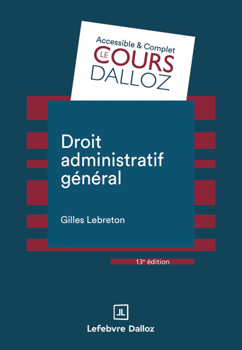 Libro Droit administratif général. 13e éd. Gilles Lebreton