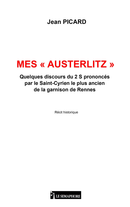 Knjiga MES "AUTERLITZ" PICARD