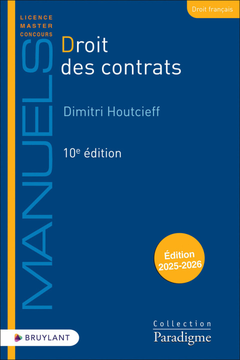 Boek Droit des contrats Dimitri Houtcieff