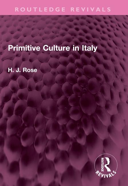 Libro Primitive Culture in Italy H. Rose