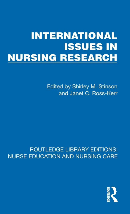 Libro International Issues in Nursing Research Shirley M. Stinson