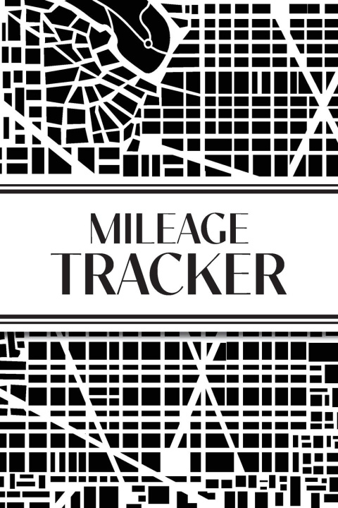 Kniha Mileage Tracker (Urban Map Black and White) 