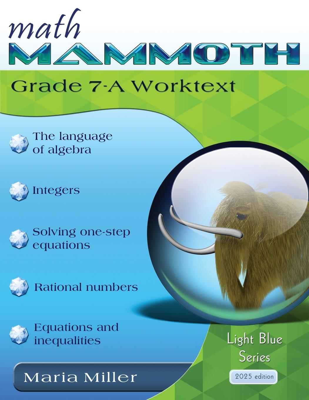 Kniha Math Mammoth Grade 7-A Worktext Maria Miller