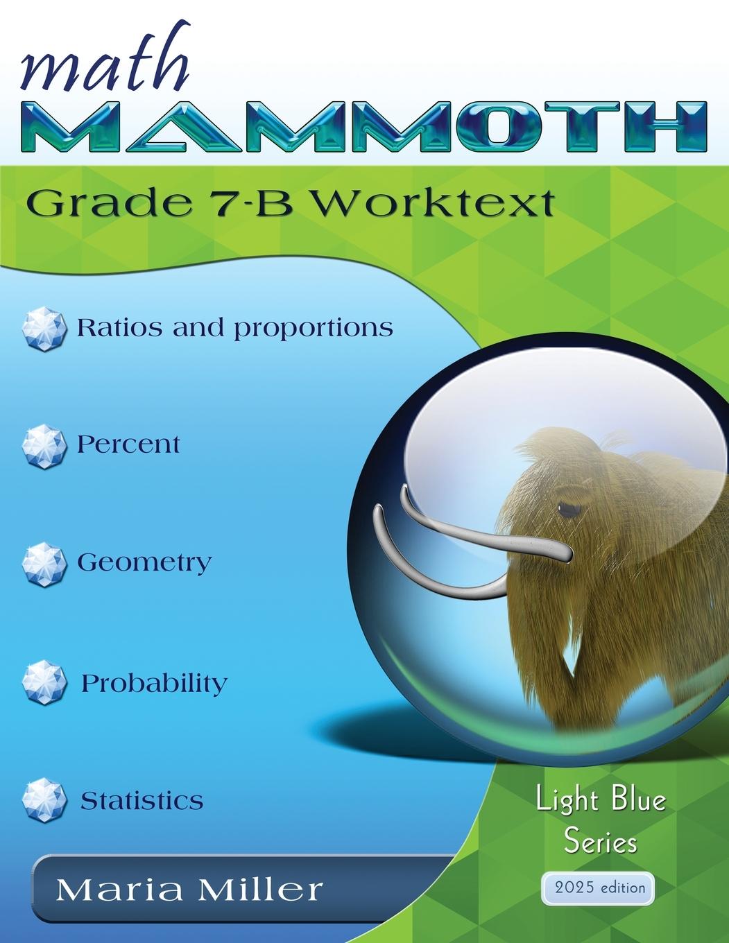 Kniha Math Mammoth Grade 7-B Worktext Maria Miller