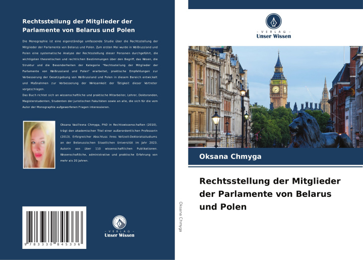 Knjiga Rechtsstellung der Mitglieder der Parlamente von Belarus und Polen Oksana Chmyga