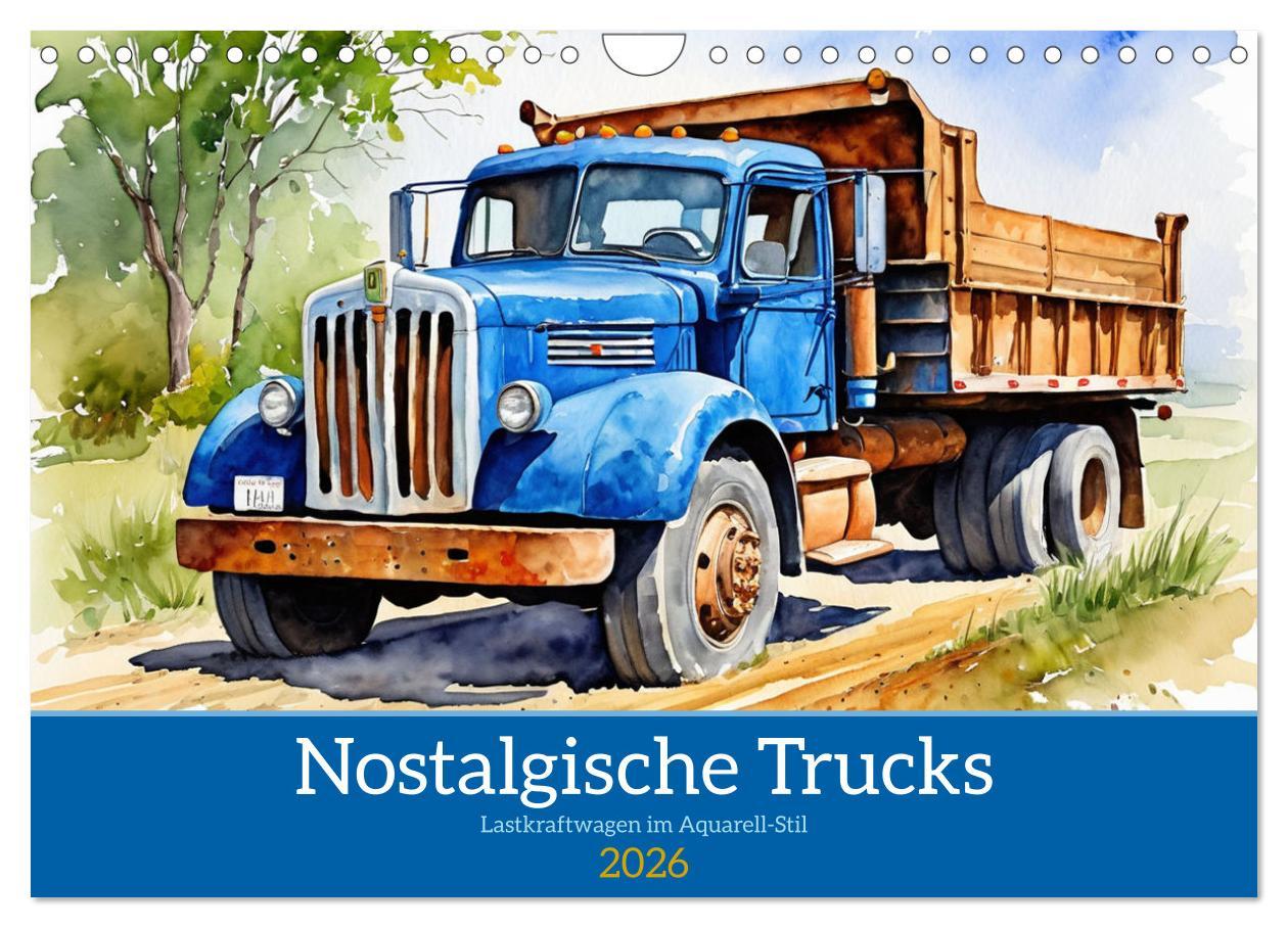 Kalendář/Diář Nostalgische Trucks (Wandkalender 2026 DIN A4 quer), CALVENDO Monatskalender Calvendo