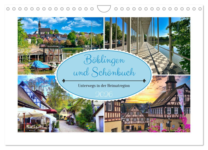 Kalendář/Diář Böblingen und Schönbuch (Wandkalender 2026 DIN A4 quer), CALVENDO Monatskalender Calvendo