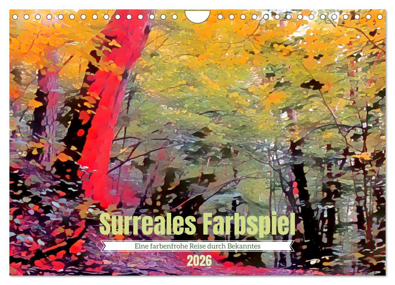 Kalendár/Diár Surreales Farbspiel (Wandkalender 2026 DIN A4 quer), CALVENDO Monatskalender Calvendo