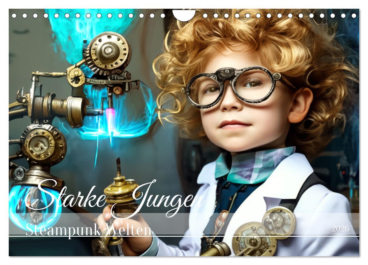Kalendár/Diár Starke Jungen - Steampunk Welten (Wandkalender 2026 DIN A4 quer), CALVENDO Monatskalender Calvendo
