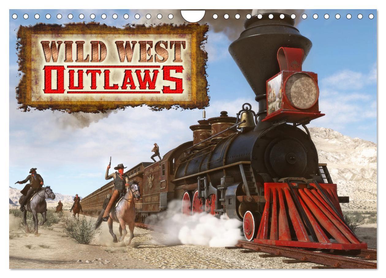 Kalendář/Diář Wild West Outlaws (Wandkalender 2026 DIN A4 quer), CALVENDO Monatskalender Calvendo