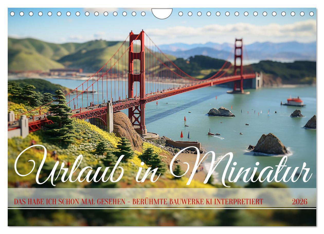 Kalendár/Diár Urlaub in Miniatur (Wandkalender 2026 DIN A4 quer), CALVENDO Monatskalender Calvendo