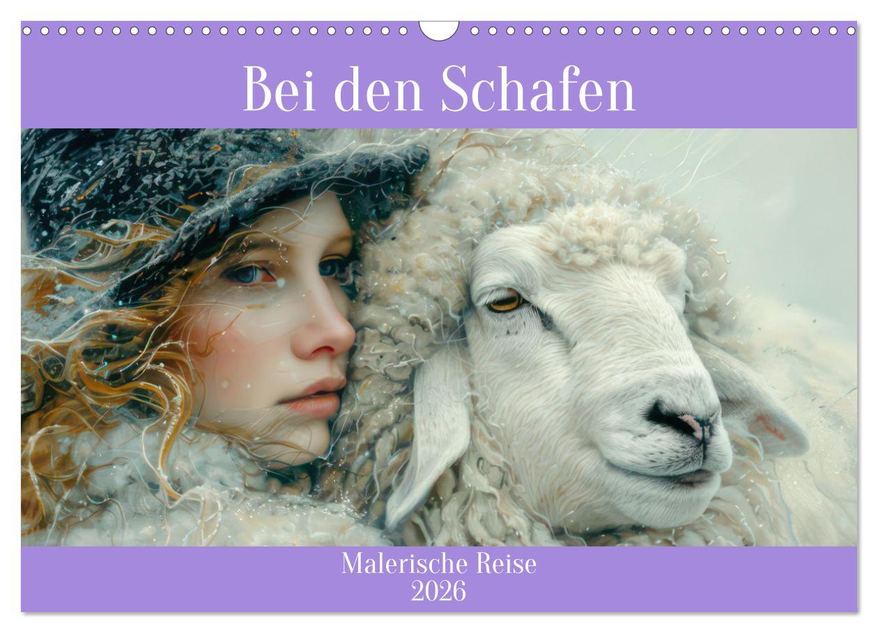 Kalendář/Diář Bei den Schafen - Malerische Reise (Wandkalender 2026 DIN A3 quer), CALVENDO Monatskalender Calvendo