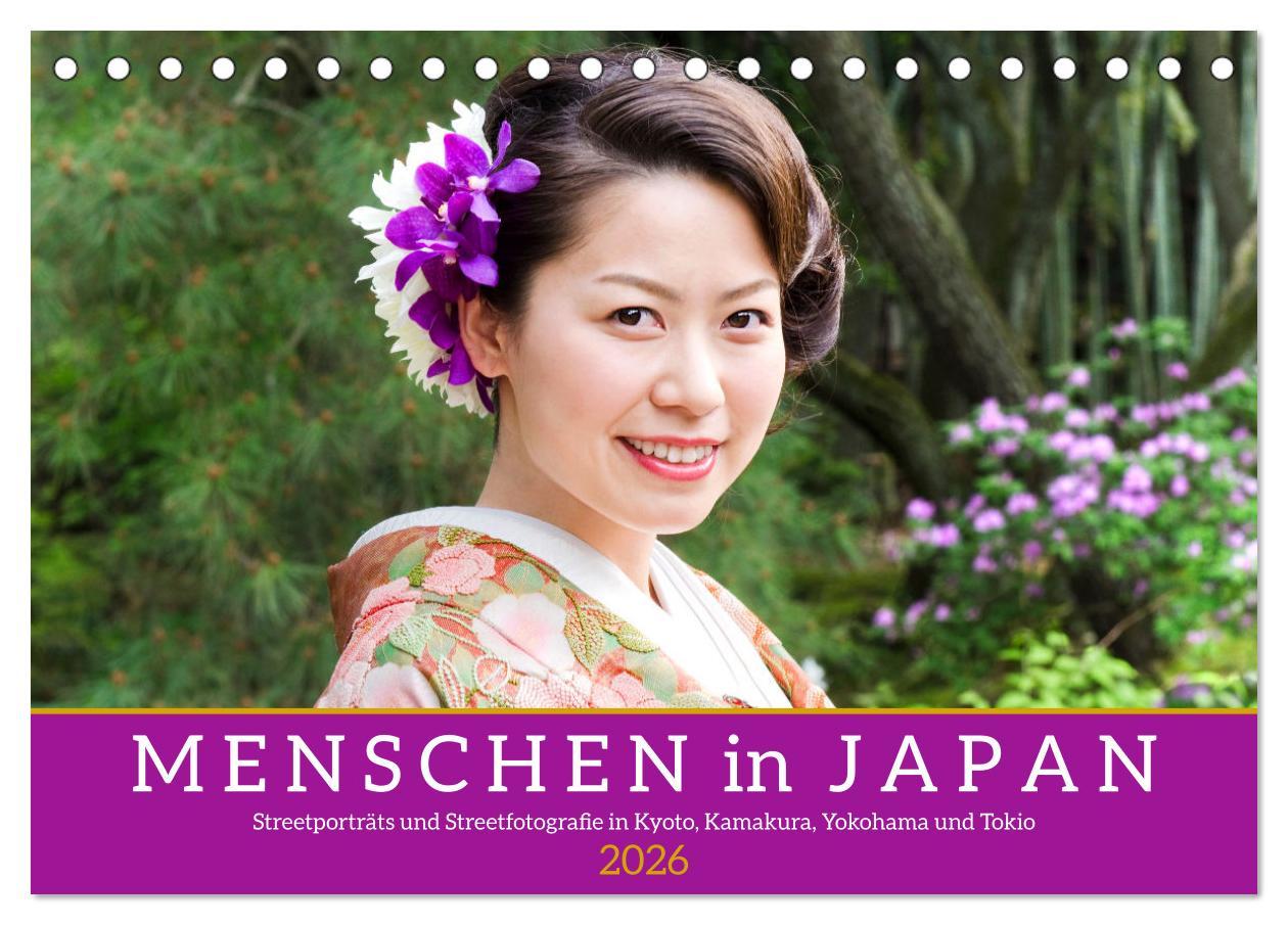 Calendário/Diário Menschen in Japan (Tischkalender 2026 DIN A5 quer), CALVENDO Monatskalender Calvendo