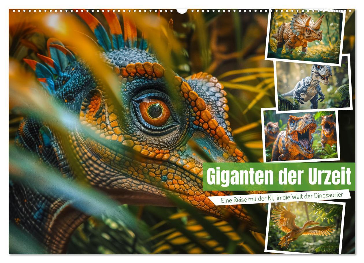 Kalendář/Diář Giganten der Urzeit (Wandkalender 2026 DIN A2 quer), CALVENDO Monatskalender Calvendo