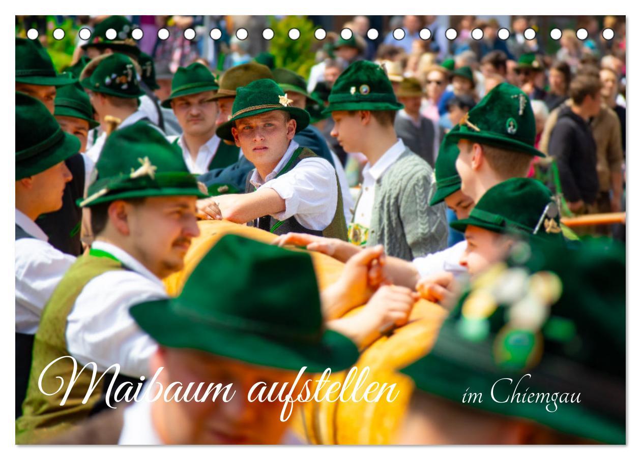 Kalendář/Diář Maibaum aufstellen (Tischkalender 2026 DIN A5 quer), CALVENDO Monatskalender Calvendo