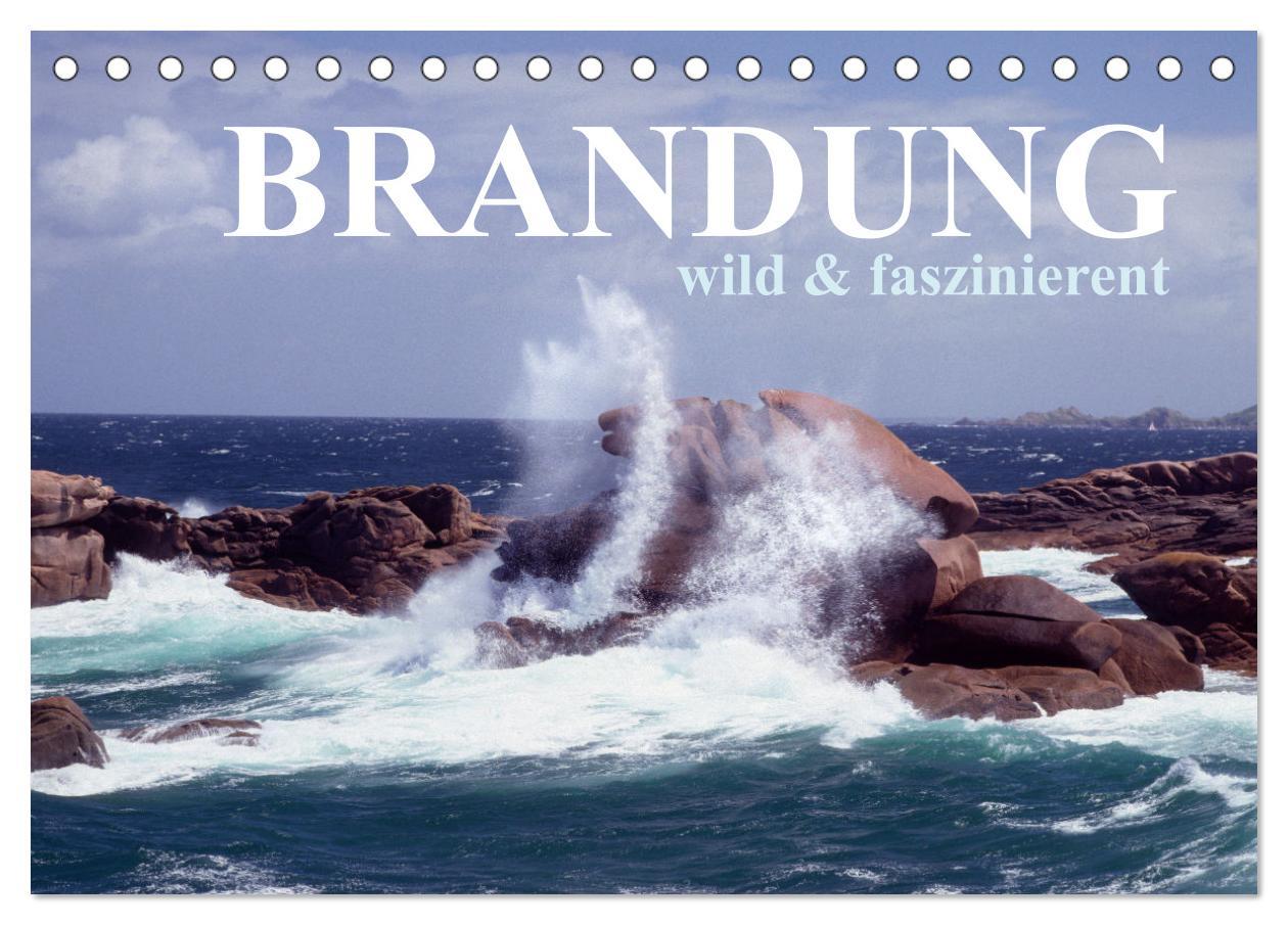 Kalendář/Diář Brandung faszinierent und wild (Tischkalender 2026 DIN A5 quer), CALVENDO Monatskalender Calvendo