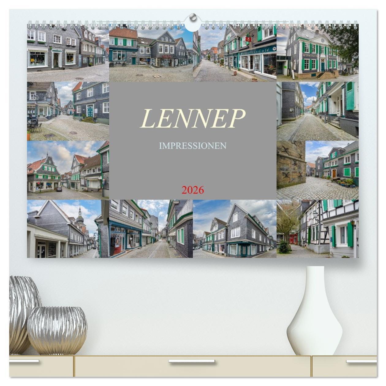 Kalendář/Diář Lennep Impressionen (hochwertiger Premium Wandkalender 2026 DIN A2 quer), Kunstdruck in Hochglanz Calvendo