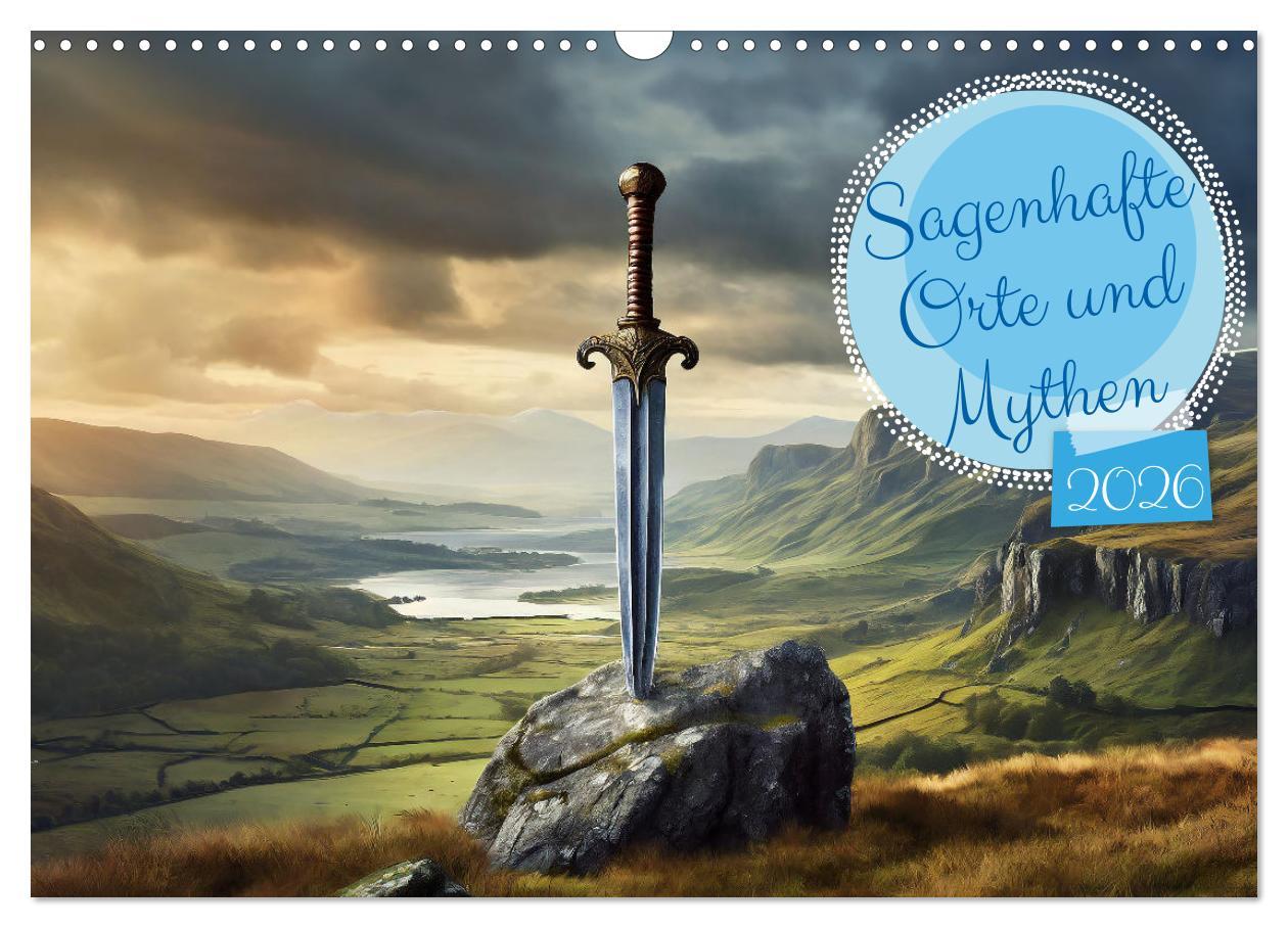 Kalendář/Diář Sagenhafte Orte und Mythen (Wandkalender 2026 DIN A3 quer), CALVENDO Monatskalender Calvendo