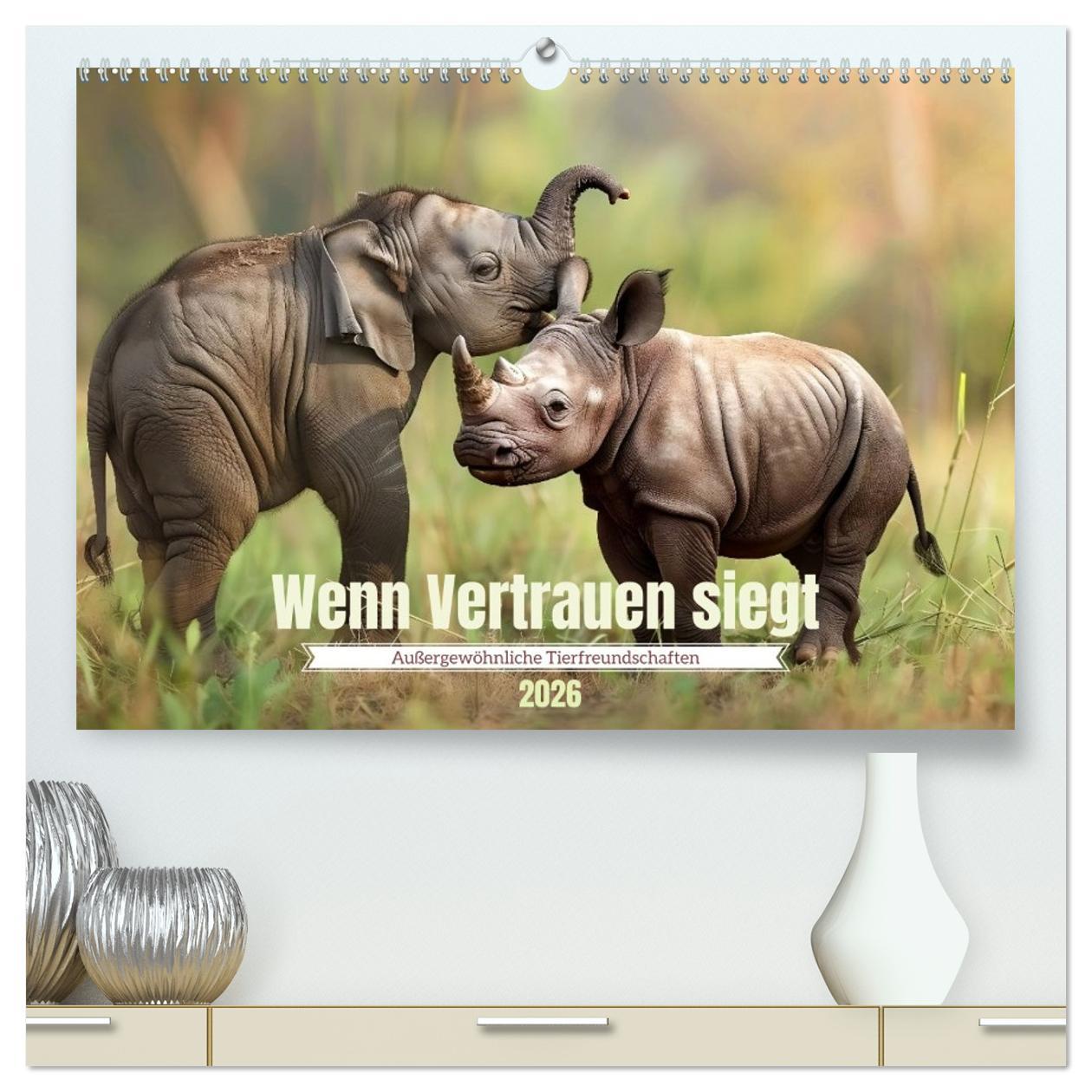 Kalendář/Diář Wenn Vertrauen siegt (hochwertiger Premium Wandkalender 2026 DIN A2 quer), Kunstdruck in Hochglanz Calvendo