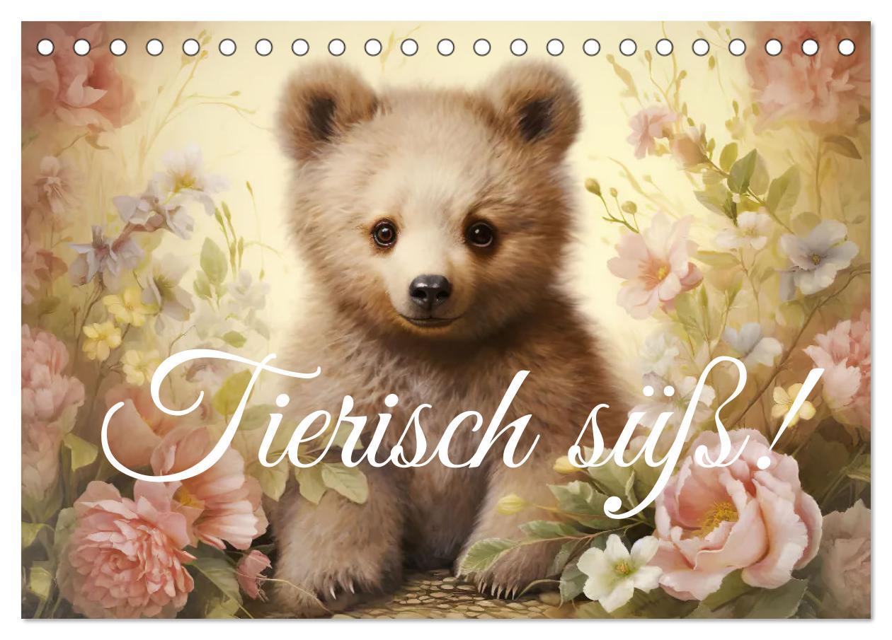 Kalendár/Diár Tierisch süß! (Tischkalender 2026 DIN A5 quer), CALVENDO Monatskalender Calvendo
