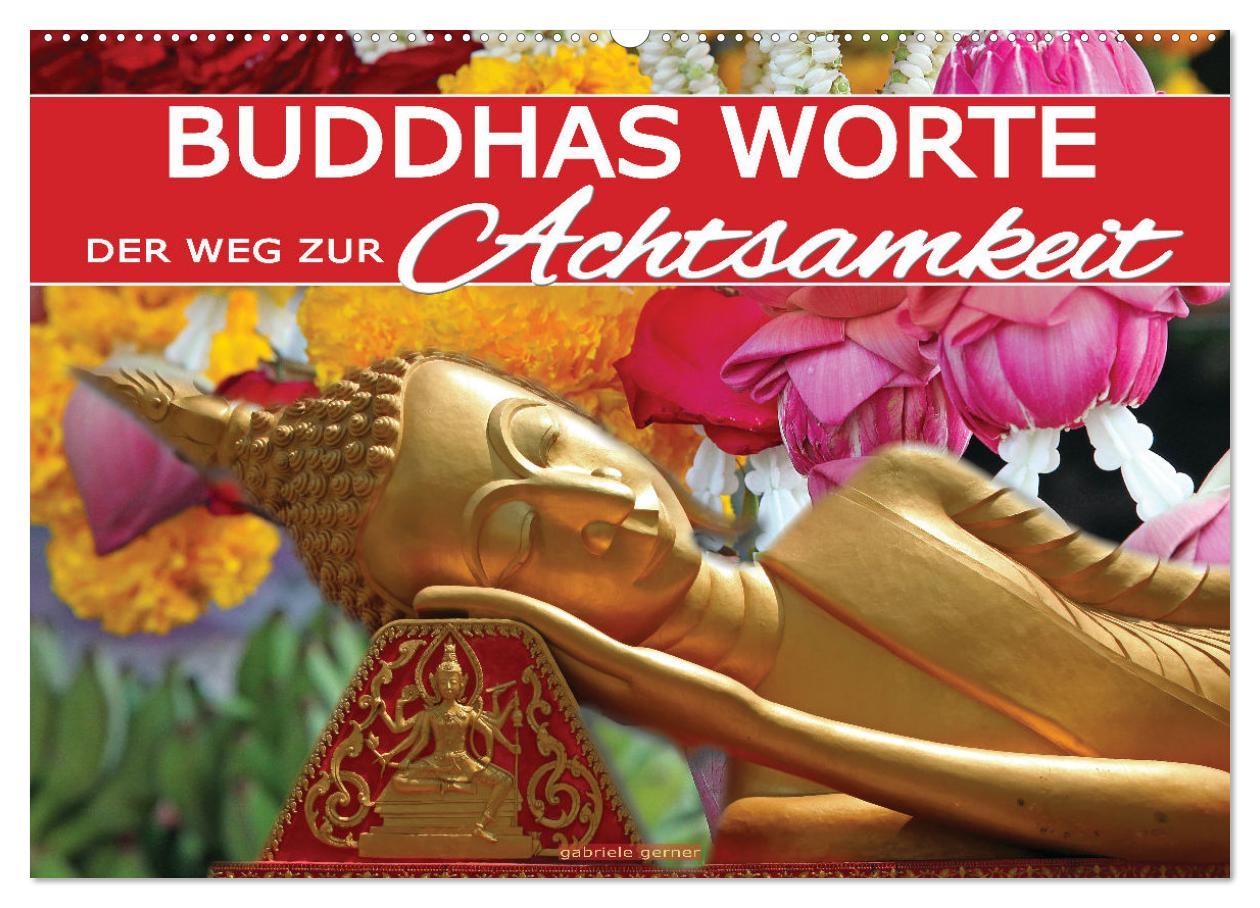 Kalendář/Diář Buddhas Worte - Der Weg zur Achtsamkeit (Wandkalender 2026 DIN A2 quer), CALVENDO Monatskalender Calvendo