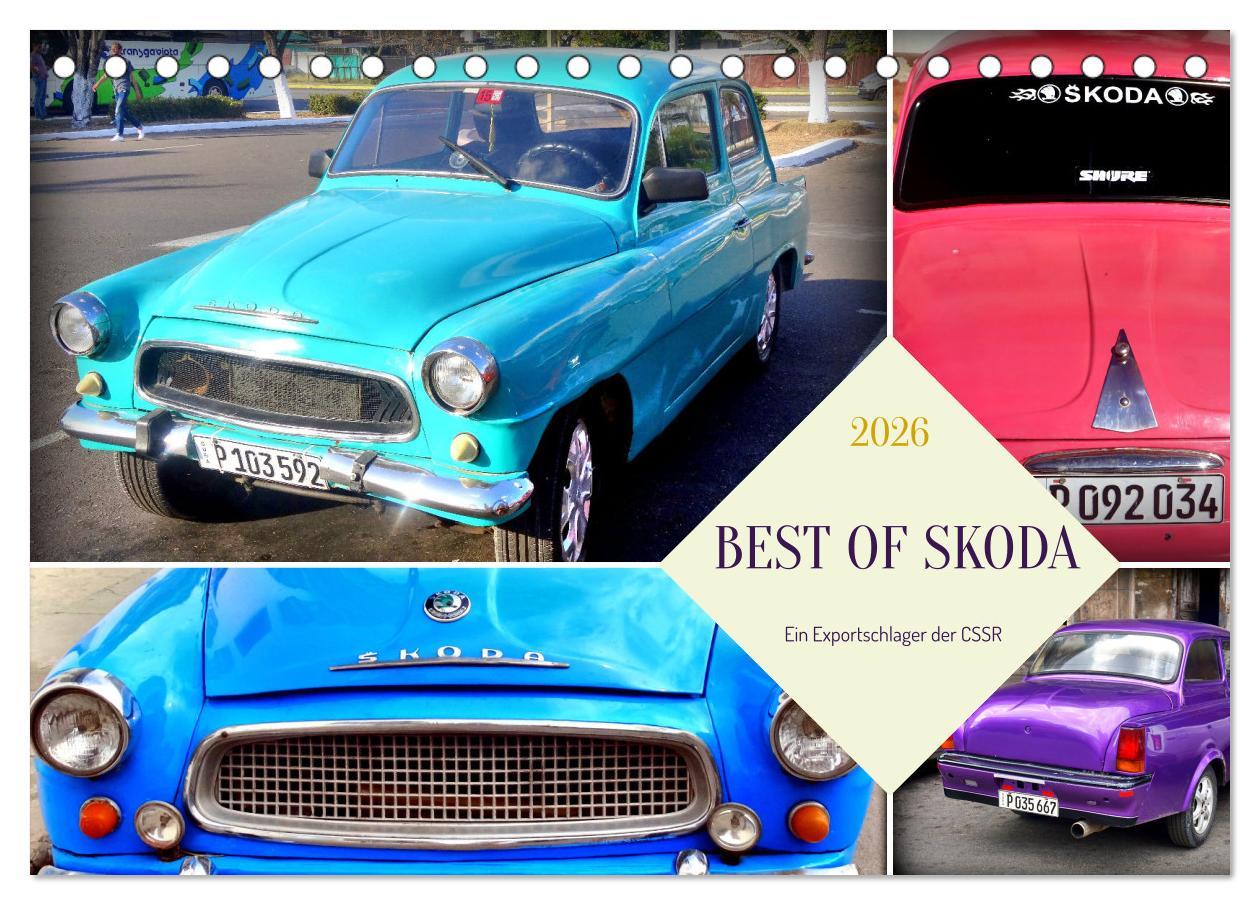 Kalendár/Diár Best of Skoda - Ein Exportschlager der CSSR (Tischkalender 2026 DIN A5 quer), CALVENDO Monatskalender Calvendo