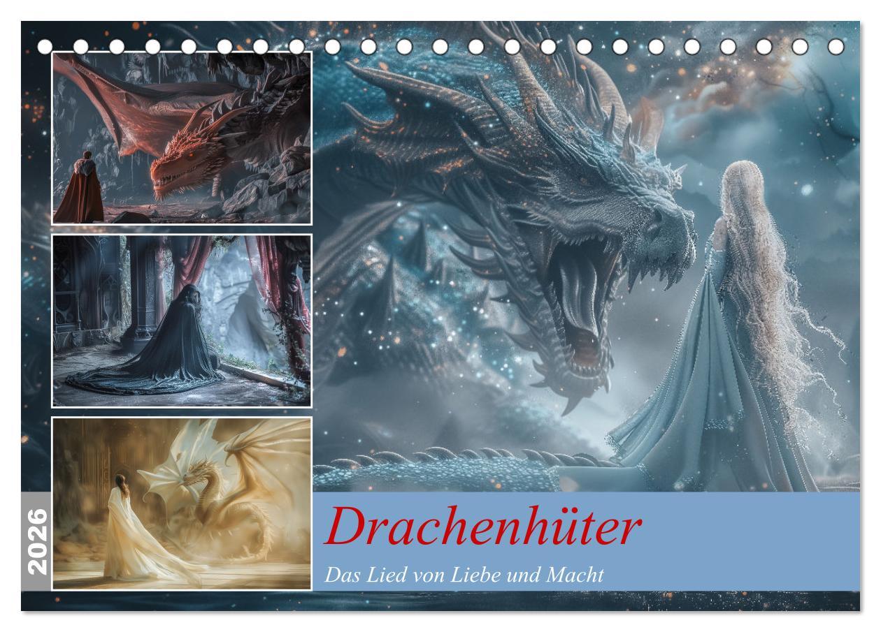 Kalendář/Diář Drachenhüter (Tischkalender 2026 DIN A5 quer), CALVENDO Monatskalender Calvendo