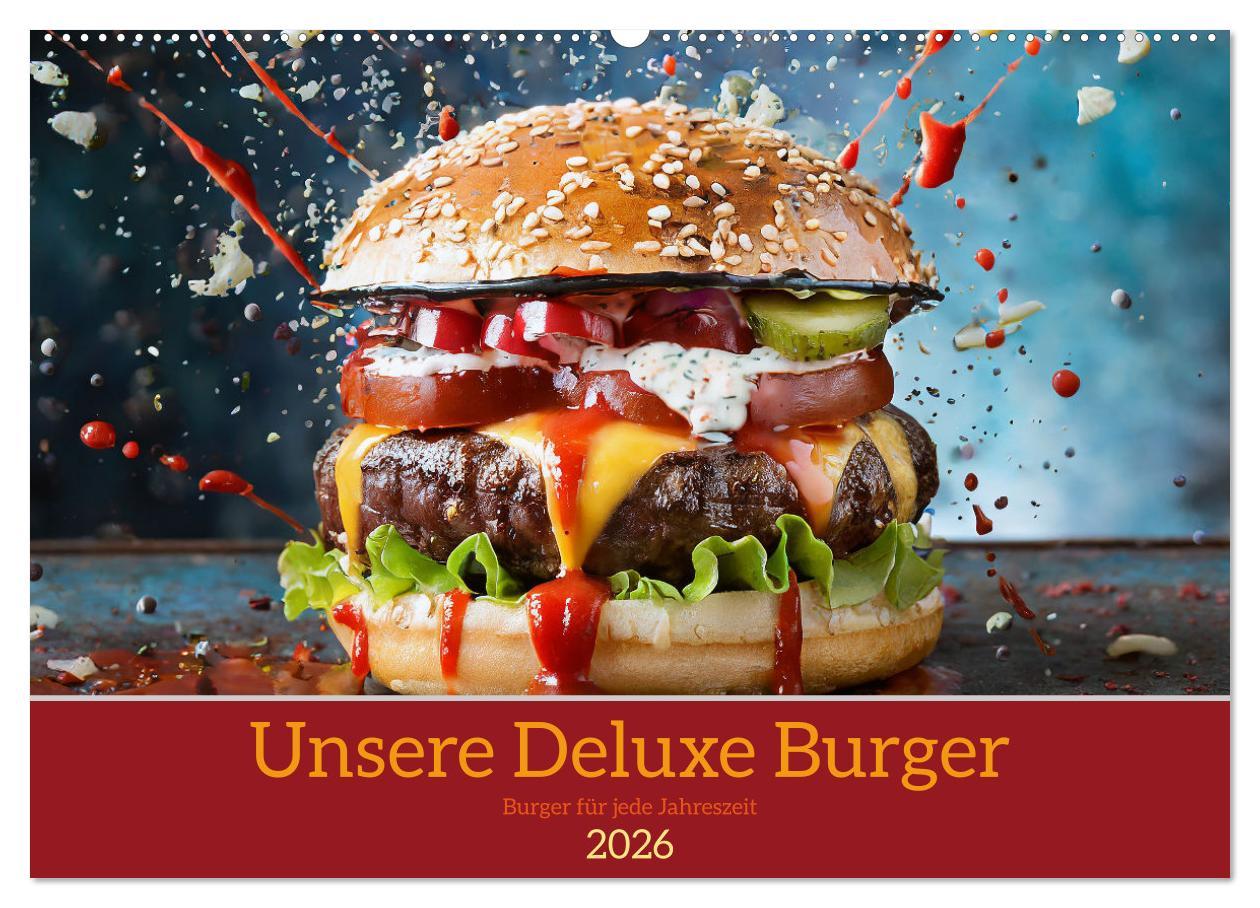 Kalendář/Diář Unsere Burger Deluxe (Wandkalender 2026 DIN A2 quer), CALVENDO Monatskalender Calvendo