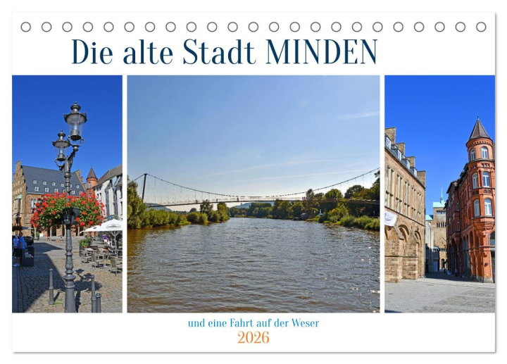 Kalendář/Diář Die alte Stadt MINDEN (Tischkalender 2026 DIN A5 quer), CALVENDO Monatskalender Calvendo