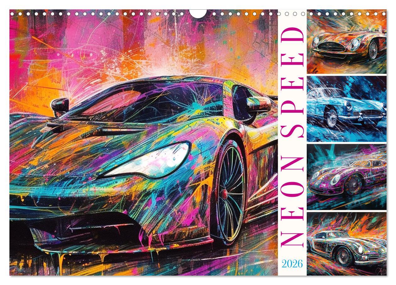 Kalendár/Diár Neon Speed (Wandkalender 2026 DIN A3 quer), CALVENDO Monatskalender Calvendo