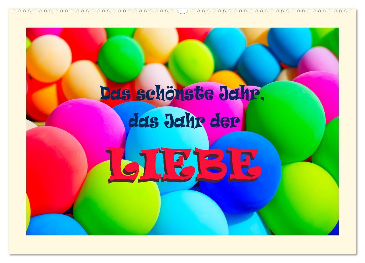 Kalendář/Diář Das schönste Jahr, das Jahr der LIEBE (Wandkalender 2026 DIN A2 quer), CALVENDO Monatskalender Calvendo