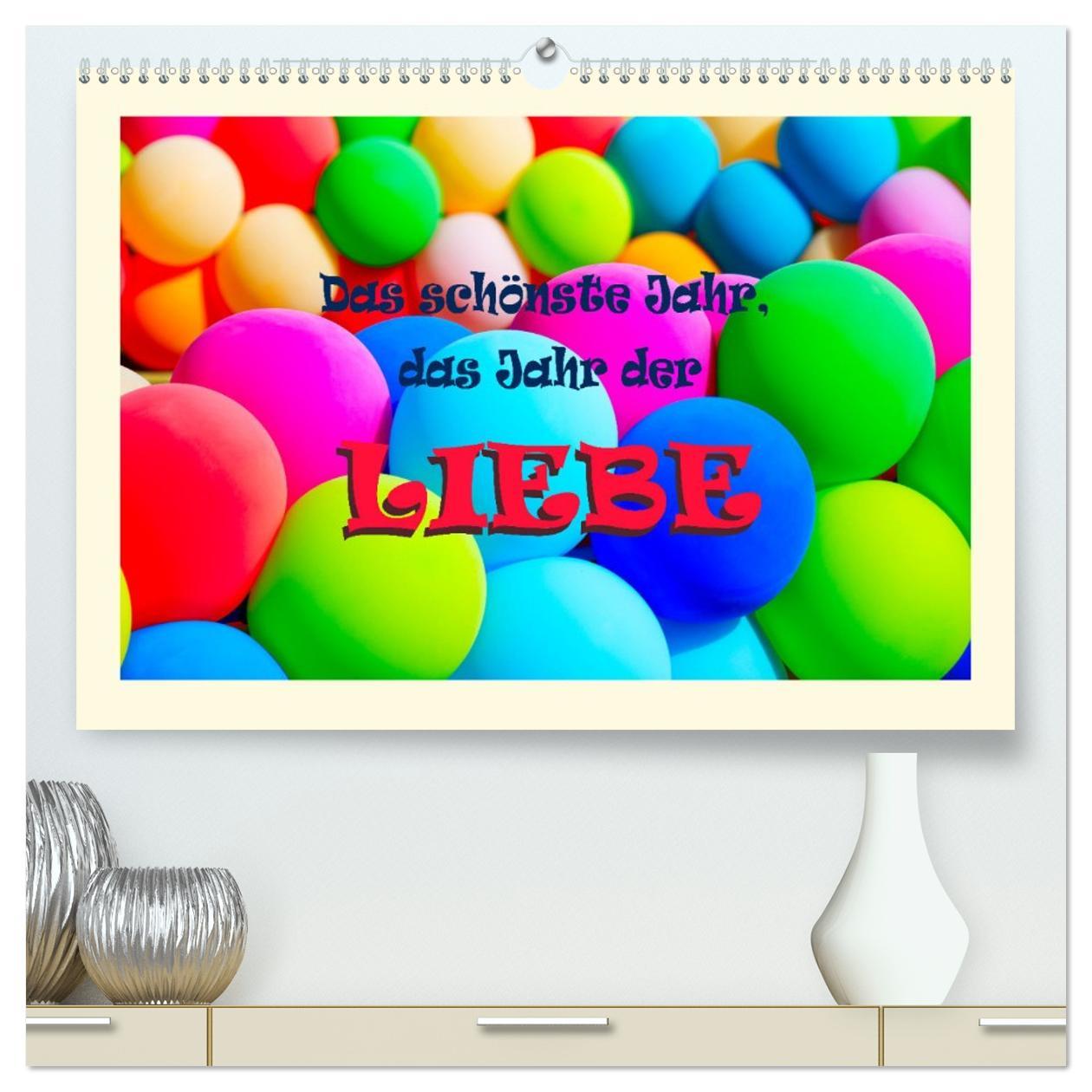 Kalendár/Diár Das schönste Jahr, das Jahr der LIEBE (hochwertiger Premium Wandkalender 2026 DIN A2 quer), Kunstdruck in Hochglanz Calvendo