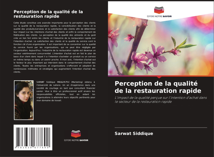 Kniha Perception de la qualité de la restauration rapide Sarwat Siddique