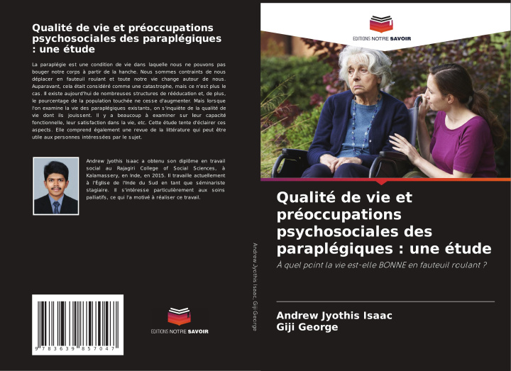 Kniha Qualité de vie et préoccupations psychosociales des paraplégiques : une étude Giji George