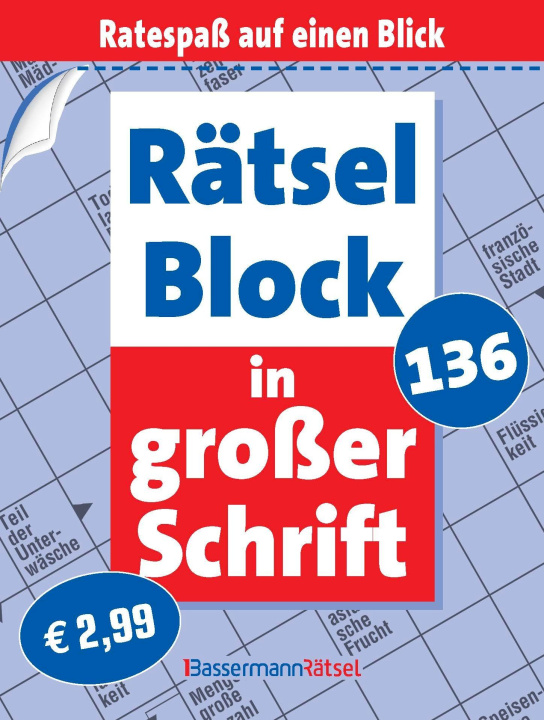 Kniha Rätselblock in großer Schrift 136 (5 Exemplare ? 2,99 EUR) 