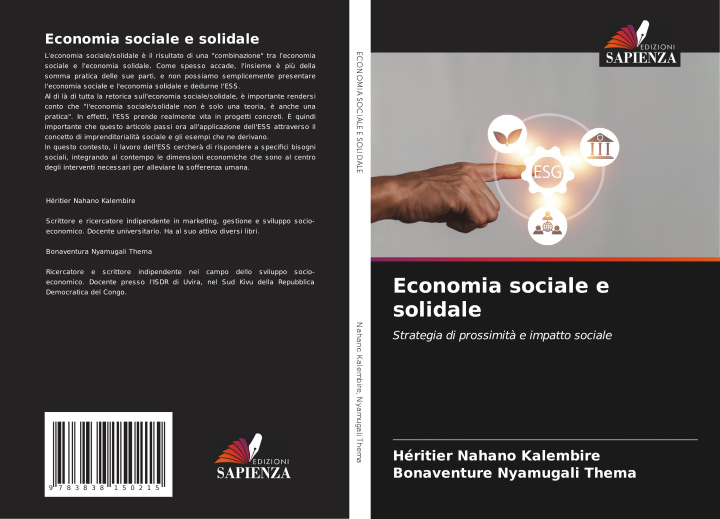 Kniha Economia sociale e solidale Bonaventure Nyamugali Thema