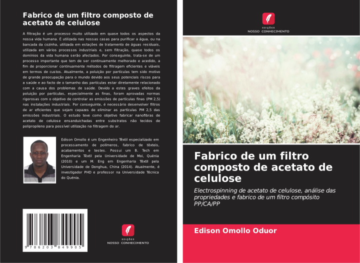Kniha Fabrico de um filtro composto de acetato de celulose Edison Omollo Oduor