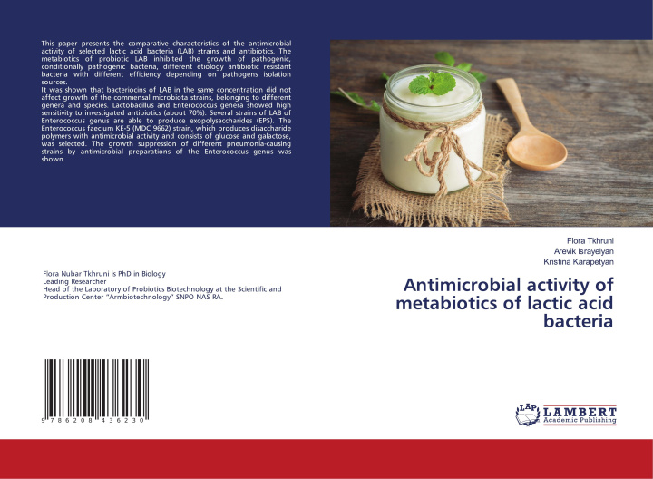 Libro Antimicrobial activity of metabiotics of lactic acid bacteria Arevik Israyelyan