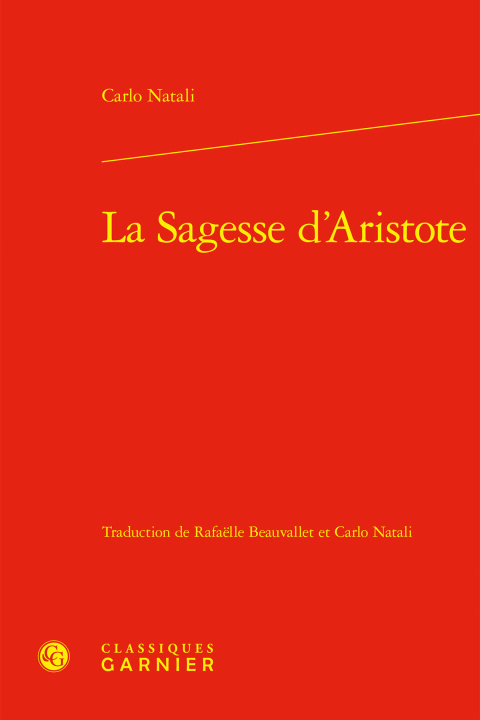 Knjiga La sagesse d'aristote Natali carlo