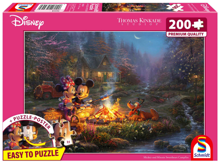 Książka Puzzle 200 PQ T. Kinkade Myszka Miki Minnie 113370 