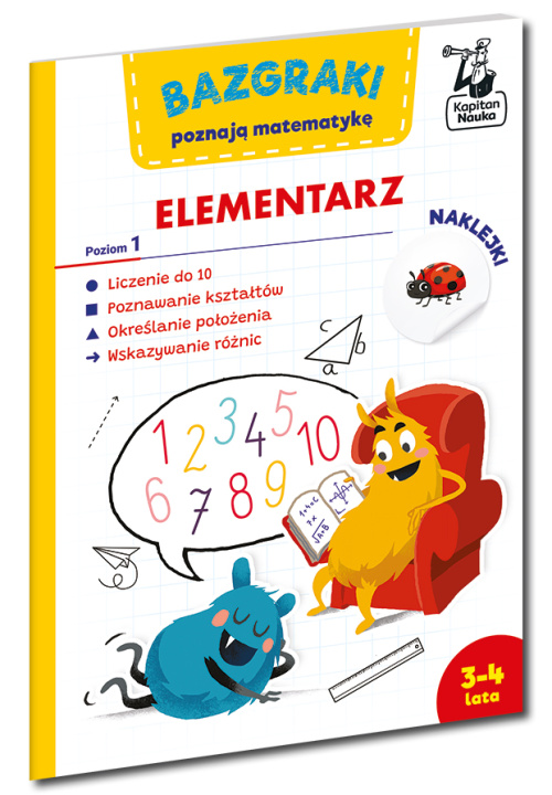 Libro Bazgraki poznają matematykę. Elementarz. Poziom 1. Kapitan Nauka. Bazgraki Leszek Rogala