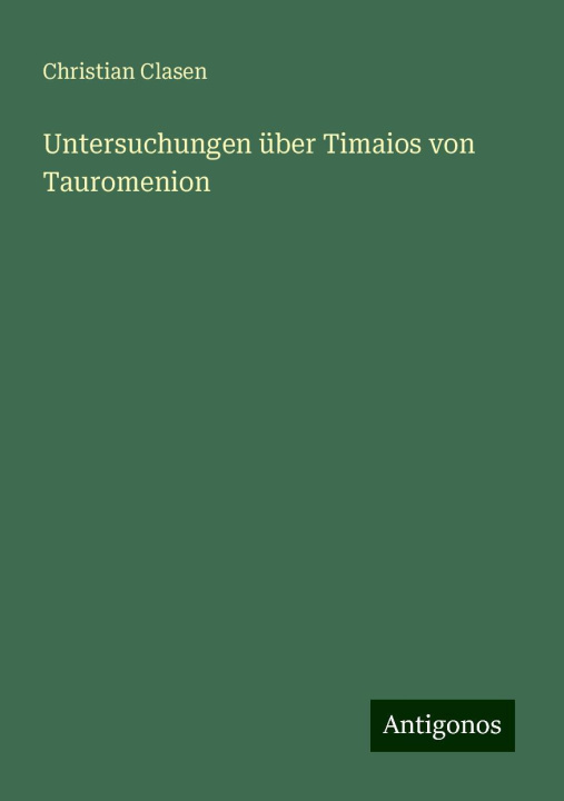 Libro Untersuchungen über Timaios von Tauromenion 