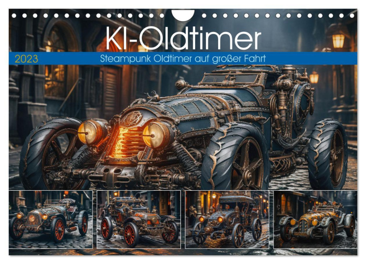 Kalendář/Diář KI-Oldtimer (Wandkalender 2026 DIN A4 quer), CALVENDO Monatskalender Calvendo